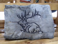 Engraved elk